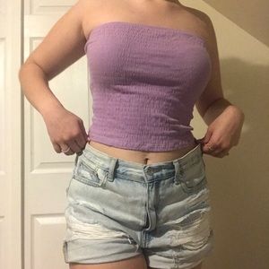purple tube top
